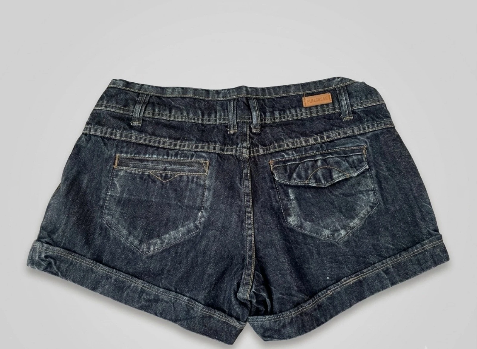 y2k Lage taille raw denim shorts brat zomer – photo 2